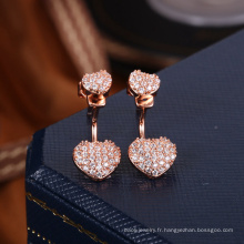 2018 gros bijoux plaqué or boucles d&#39;oreilles zircon boucle d&#39;oreille